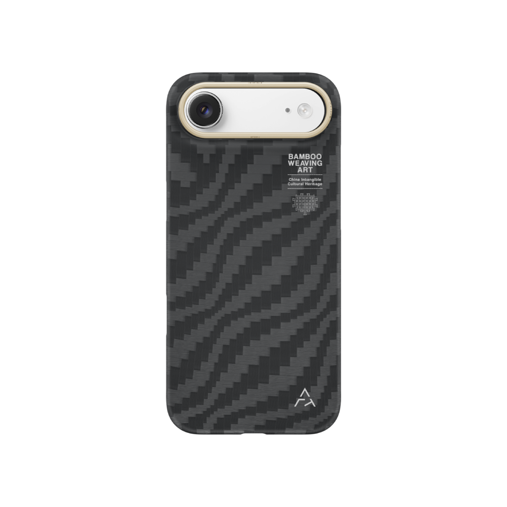 竹影東方-非遺竹編凱夫拉芳綸纖維 iPhone 磁吸手機殼